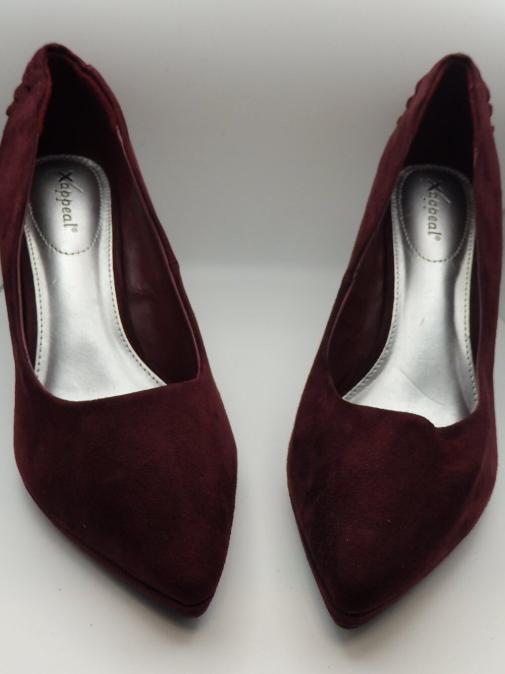 x/appeal Stiletto Faux Suede Purple High Heels